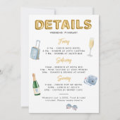 バッハ&ブージーバチェロレッテウィークエンド 招待状 (裏面)