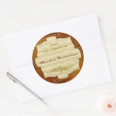 バッハCelloスイート原稿カスタマイズ可能蔵書票 ラウンドシール (封筒)