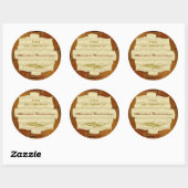 バッハCelloスイート原稿カスタマイズ可能蔵書票 ラウンドシール (シート)