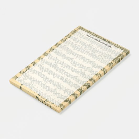 バッハChaconneヴァイオリン原稿名前をカスタムする ポストイット (アングル)