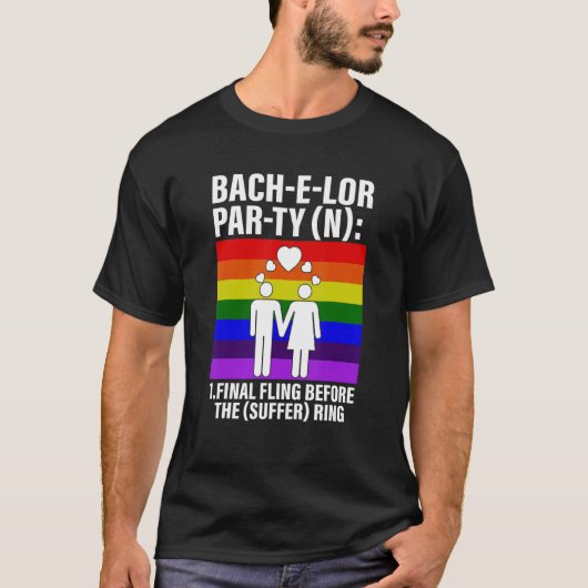 バッハEローパルティ最後のフライ前に苦しむ里 Tシャツ (正面)