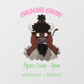 バッファロおもしろいバイソン漫画イラストレーション ウィンドウサイン (シート)