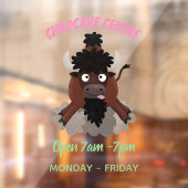 バッファロおもしろいバイソン漫画イラストレーション ウィンドウサイン (シート2)