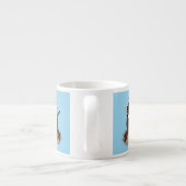 バッファロおもしろいバイソン漫画イラストレーション エスプレッソカップ (裏面)