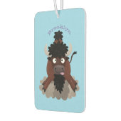 バッファロおもしろいバイソン漫画イラストレーション カーエアーフレッシュナー (左)