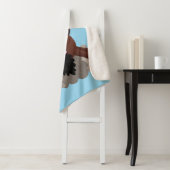 バッファロおもしろいバイソン漫画イラストレーション シェルパブランケット (インサイチュ)