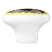 バッファロおもしろいバイソン漫画イラストレーション セラミックノブ (側面)