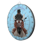 バッファロおもしろいバイソン漫画イラストレーション ダーツボード (正面右)