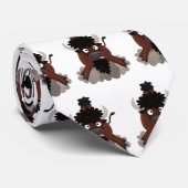バッファロおもしろいバイソン漫画イラストレーション ネクタイ (ロール)