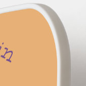 バッファロおもしろいバイソン漫画イラストレーション ピックルボールラケット (左詳細)