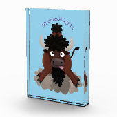 バッファロおもしろいバイソン漫画イラストレーション フォトブロック (右)