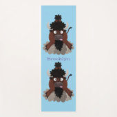 バッファロおもしろいバイソン漫画イラストレーション ヨガマット (正面)