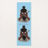 バッファロおもしろいバイソン漫画イラストレーション ヨガマット (裏面)