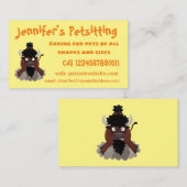 バッファロおもしろいバイソン漫画イラストレーション 名刺 (正面/裏面)