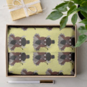 バッファロおもしろいバイソン漫画イラストレーション 薄葉紙 (ギフト)