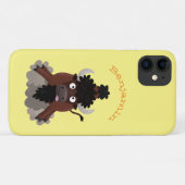 バッファロおもしろいバイソン漫画イラストレーション Case-Mate iPhoneケース (裏面(横))