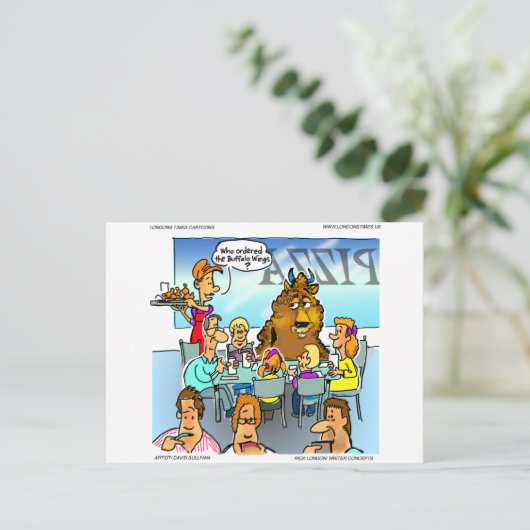 バッファローおもしろいウィングカードティー&ギフト ポストカード (スタンド正面)