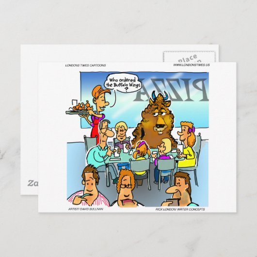 バッファローおもしろいウィングカードティー&ギフト ポストカード (正面/裏面)