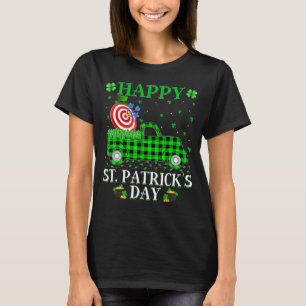 バッファローおもしろいプレイドグリーントラックアーチェリーセントパトリック Tシャツ