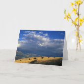 バッファローがグリーティングカードを回転する場所 カード (黄色い花)