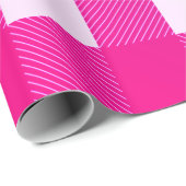 バッファローがホットピンクのシンプルをスタイリッシュガーリーチェック ラッピングペーパー (ロールコーナー)