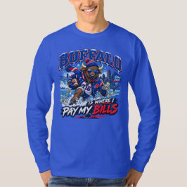 バッファローでお金を払っている フットボールファン Tシャツ