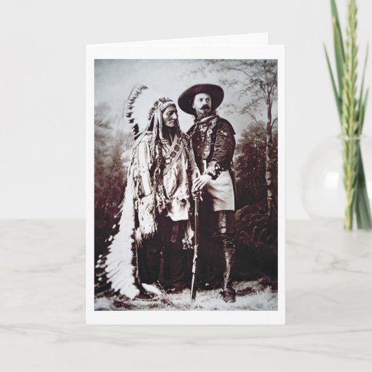 バッファローとの旅行の主なシッティングブル(1831-90年) カード (正面)