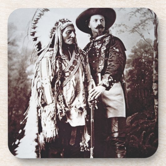 バッファローとの旅行の主なシッティングブル(1831-90年) コースター (正面)