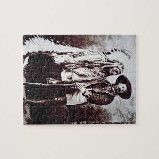 バッファローとの旅行の主なシッティングブル(1831-90年) ジグソーパズル (横)