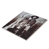 バッファローとの旅行の主なシッティングブル(1831-90年) タイル (側面)