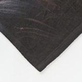 バッファローとオオカミが雷雨の中で稲妻 フリースブランケット (角)