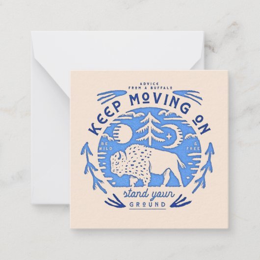 バッファローのアドバイス ノートカード (正面)