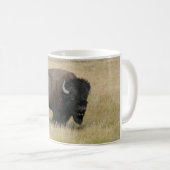 バッファローのクラシックで白いマグ コーヒーマグカップ (正面右)