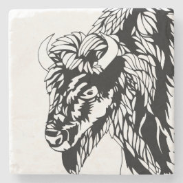 バッファローのコースター ストーンコースター