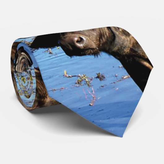 バッファローのサファリのタイ ネクタイ (ロール)