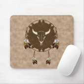 バッファローのスカルの夢のキャッチャーのマウスパッド マウスパッド (マウス)