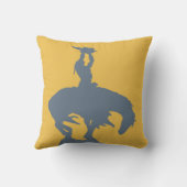 バッファローのスカルを搭載するネイティブアメリカン クッション (裏面)