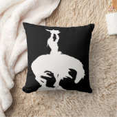 バッファローのスカルを搭載するネイティブアメリカン クッション (ブランケット)