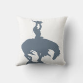 バッファローのスカルを搭載するネイティブアメリカン クッション (裏面)