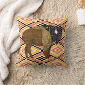 バッファローのダイヤモンドの枕 クッション (ブランケット)