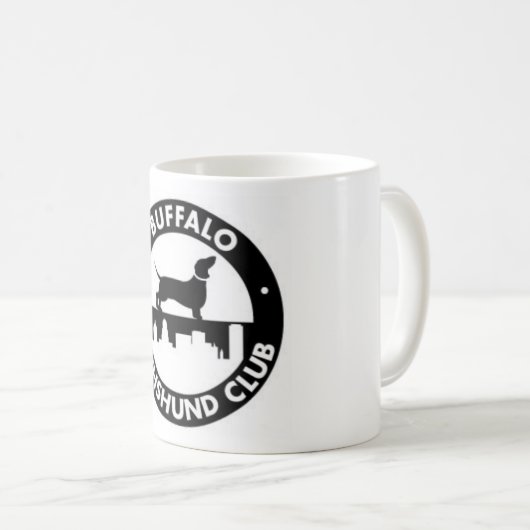 バッファローのダックスフントクラブマグ コーヒーマグカップ (正面右)