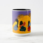 バッファローのダンサーのマグ ツートーンマグカップ (中央)