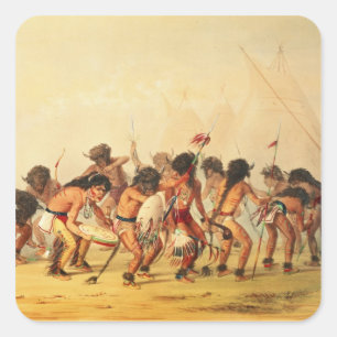 バッファローのダンス、c.1832 スクエアシール