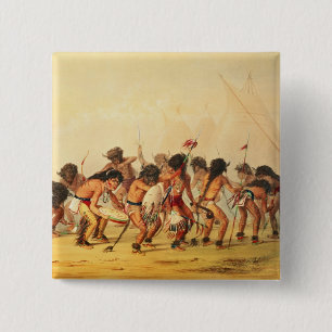バッファローのダンス、c.1832 缶バッジ