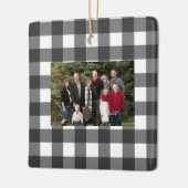 バッファローのチェック名と写真オーナメント セラミックオーナメント (左)