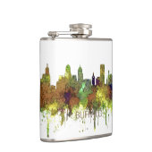 バッファローのニューヨークのスカイラインSG -サファリのもみ革 フラスク (右)