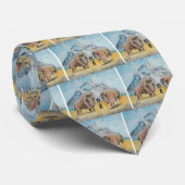 バッファローのビルのイラストレーションの野生の西 ネクタイ (ロール)