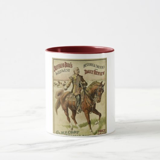 バッファローのビルの野生の西の日刊新聞ショー マグカップ (中央)