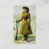 バッファローのビルの野生の西ポスターアニーOakley 名刺 (裏面)