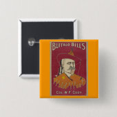 バッファローのビルの野生の西ポスター1890年 缶バッジ (正面&裏面)